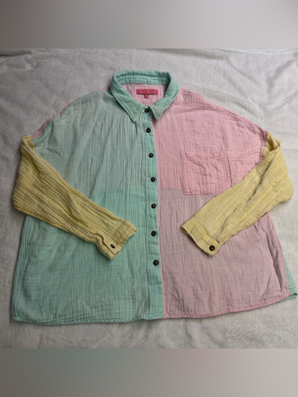 Simply Southern Women’s Pastel Gauze Cotton Shirt- Size XXL - Picture 3 of 8